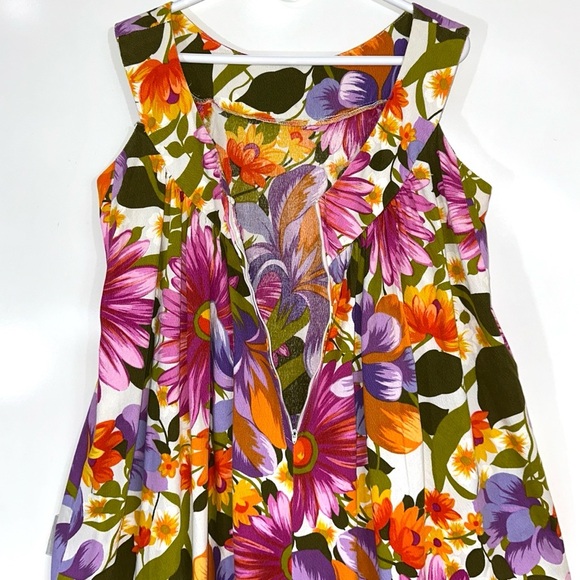 Vintage Alice Polynesian Floral Dress - Picture 4 of 9